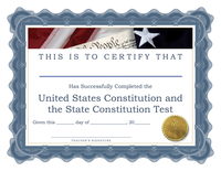 Image Student Achievement Certificate - Constitution 30/pk